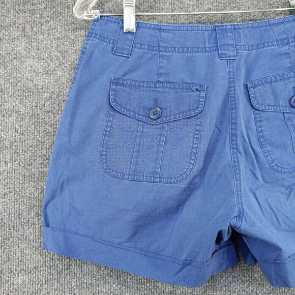Talbots Womens Stretch Chino Shorts Blue Size 4 Slash Pockets Cotton - Picture 8 of 13